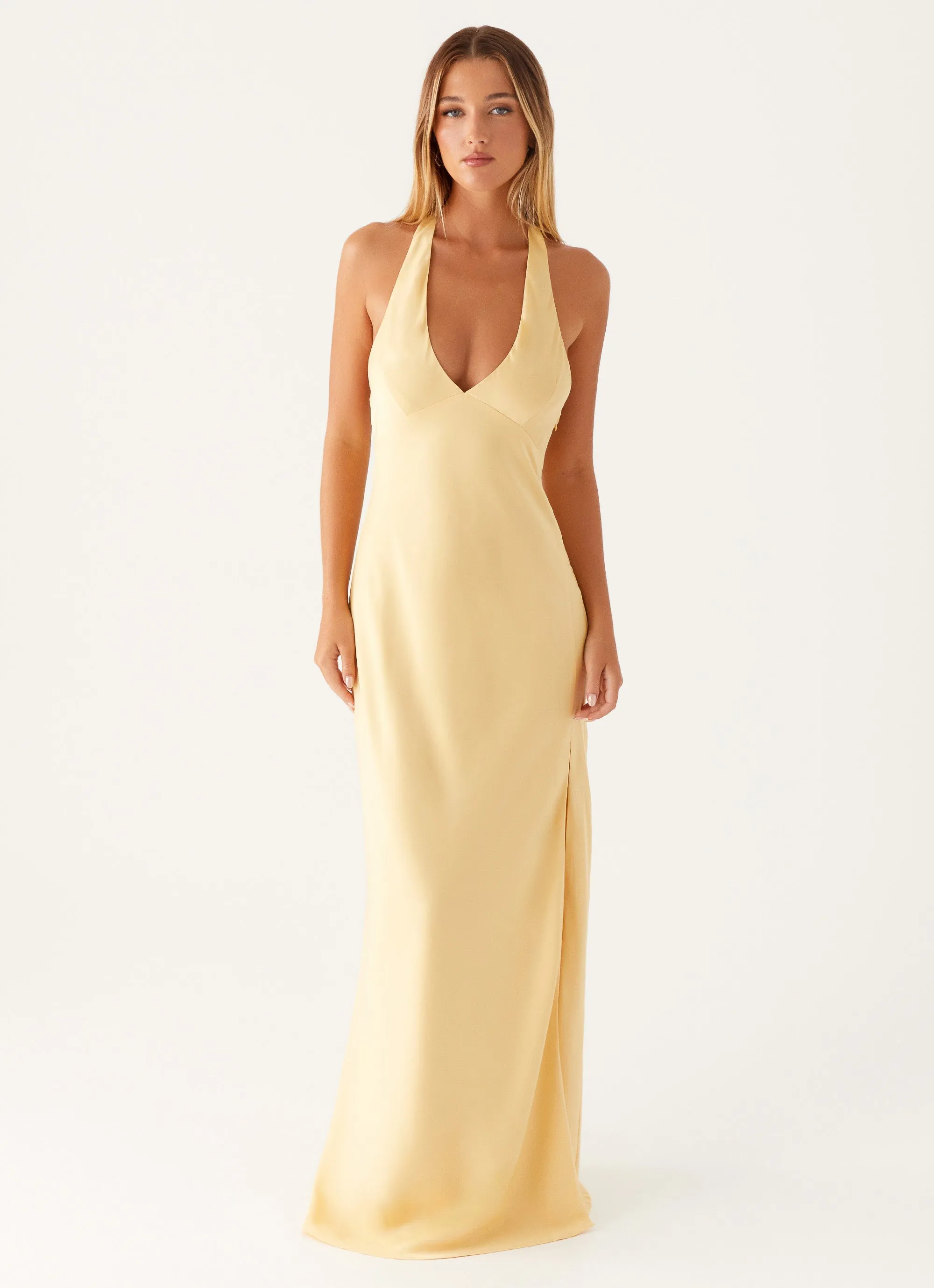 Romantic-Detail Perfect Look Angie Maxi Dress - Yellow