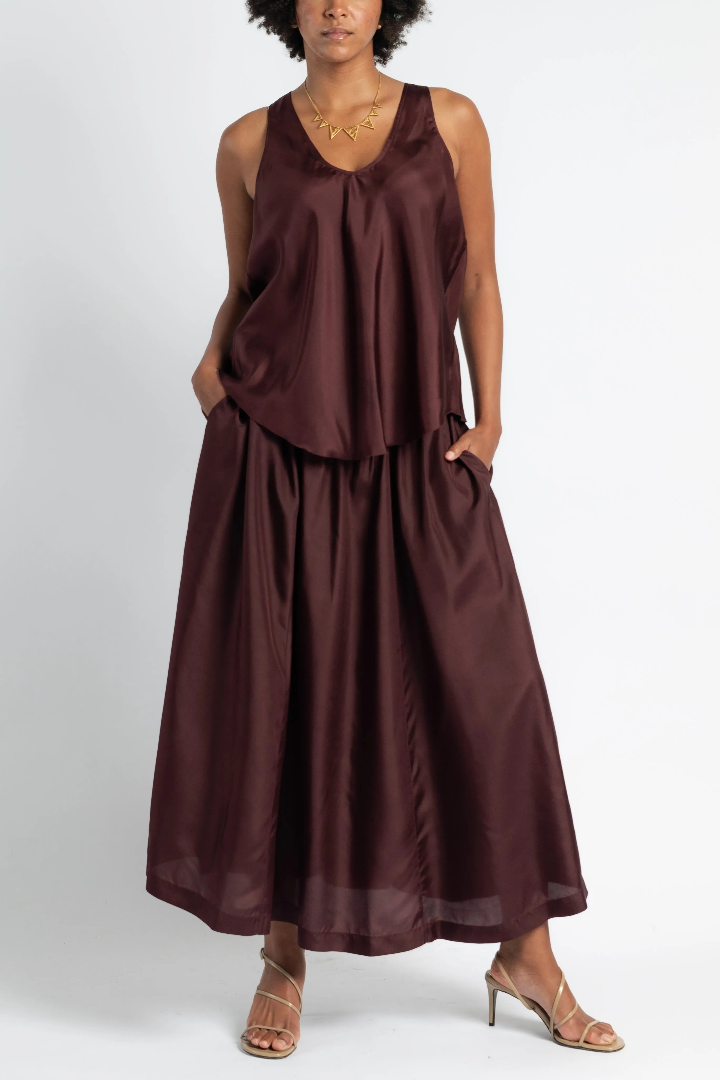 Functional Look Neutral palette Habotai Silk Essential Skirt