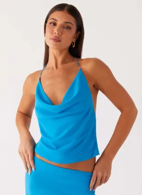 QuickDry Performance Another Life Halter Top - Turquoise