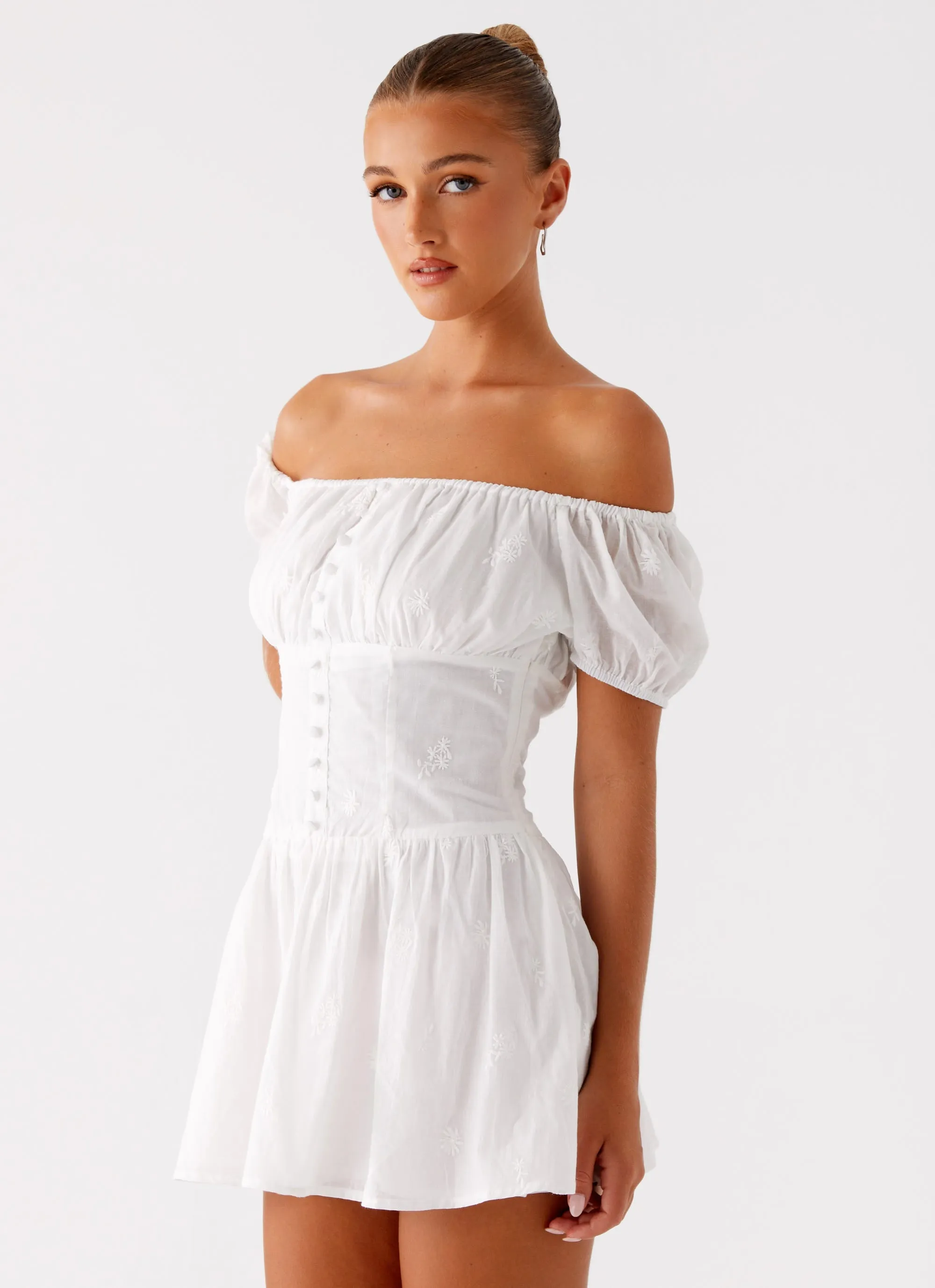 Anthem Mini Dress - Ivory Flexible Mood Chic Rhythm