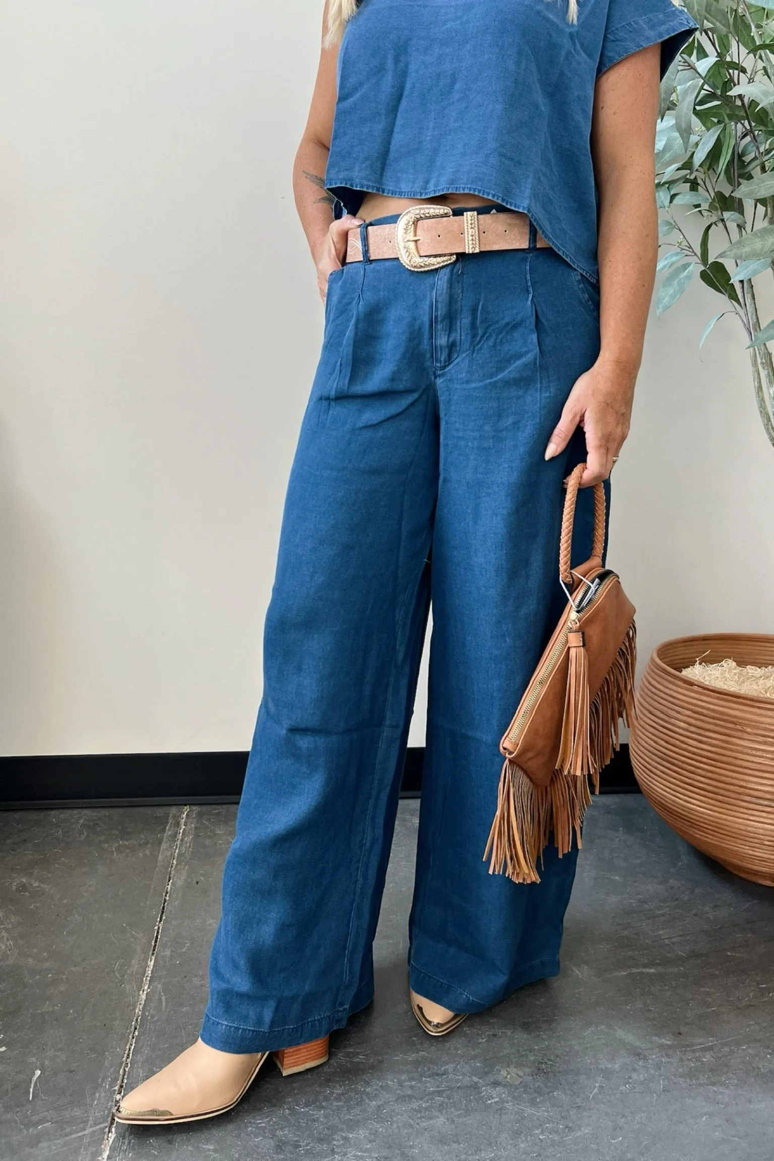 All Things Considered Chambray Pants FlexibleKnees