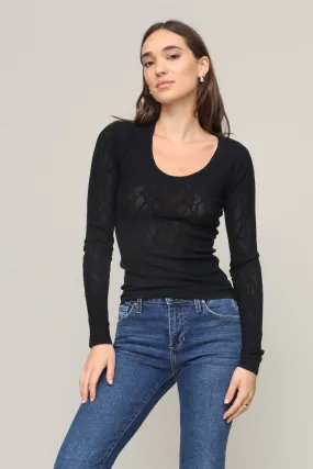 Flexible Material HypoallergenicConstruction Tibi Scoop Mesh Sweater