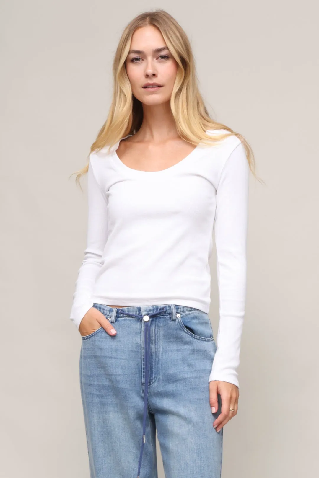 FadeResistant Dye Non Chafe Armholes Sirena Rib Long Sleeve Tee