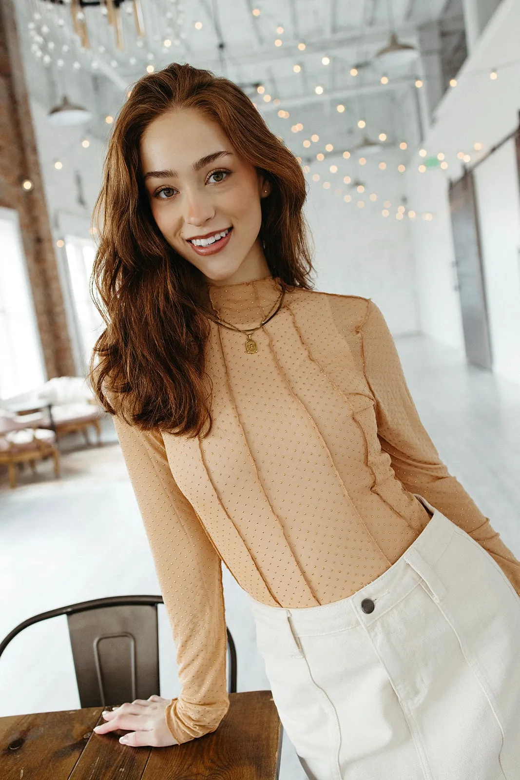 Seamless Design Wait A Minute Mesh Top