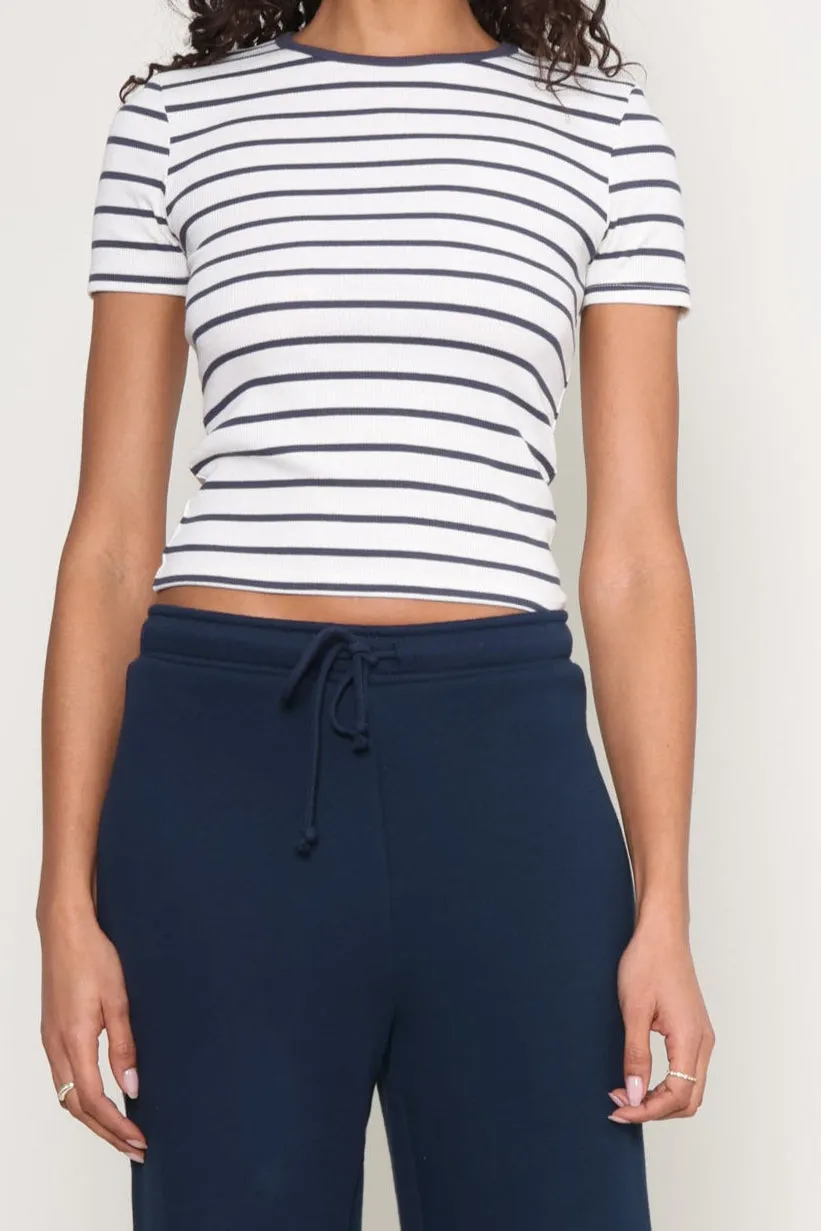 Saxton Striped Tee Reinforced Buttonholes Anti Pill Finish