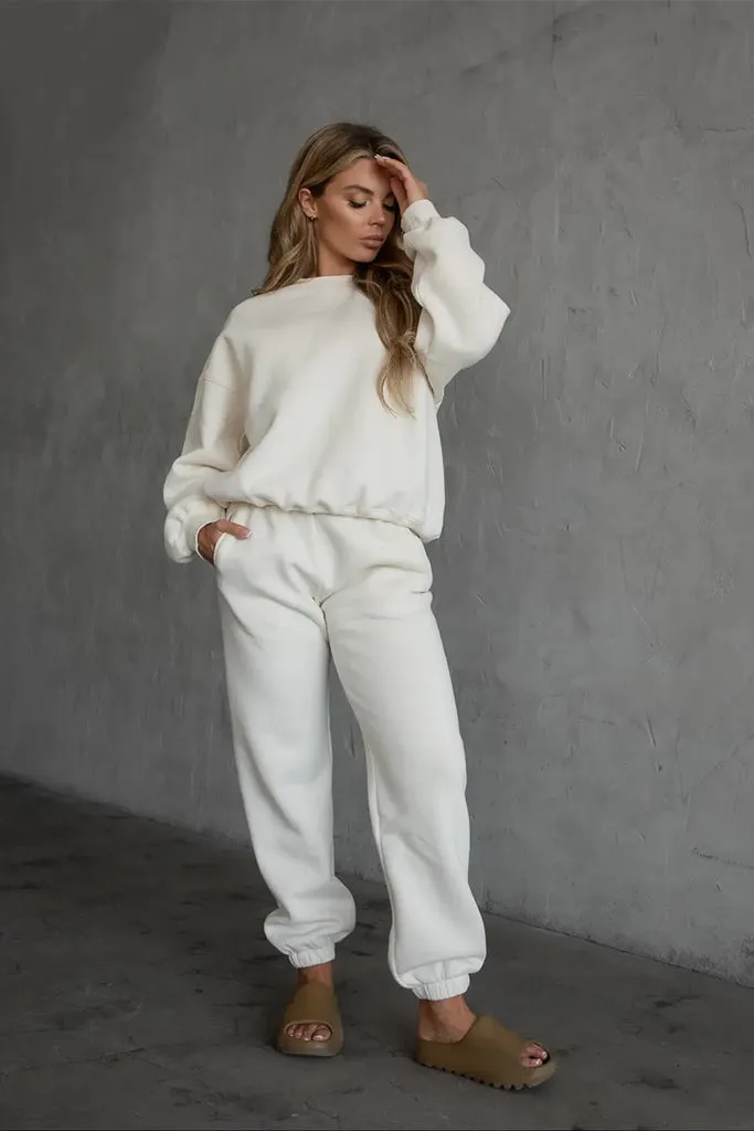 Cozy High Waisted Sweatpants Layer Essential Relaxed Wearable