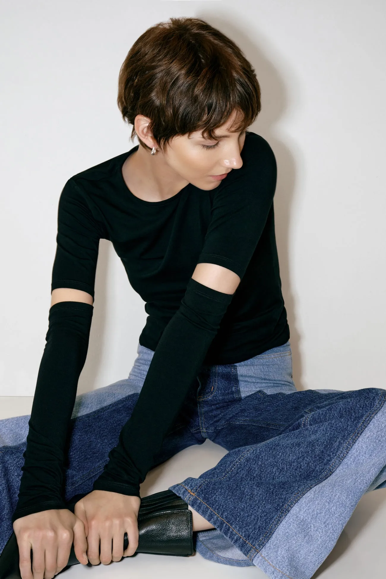 Bound Seam Finish Contrast Stitch Indra Top