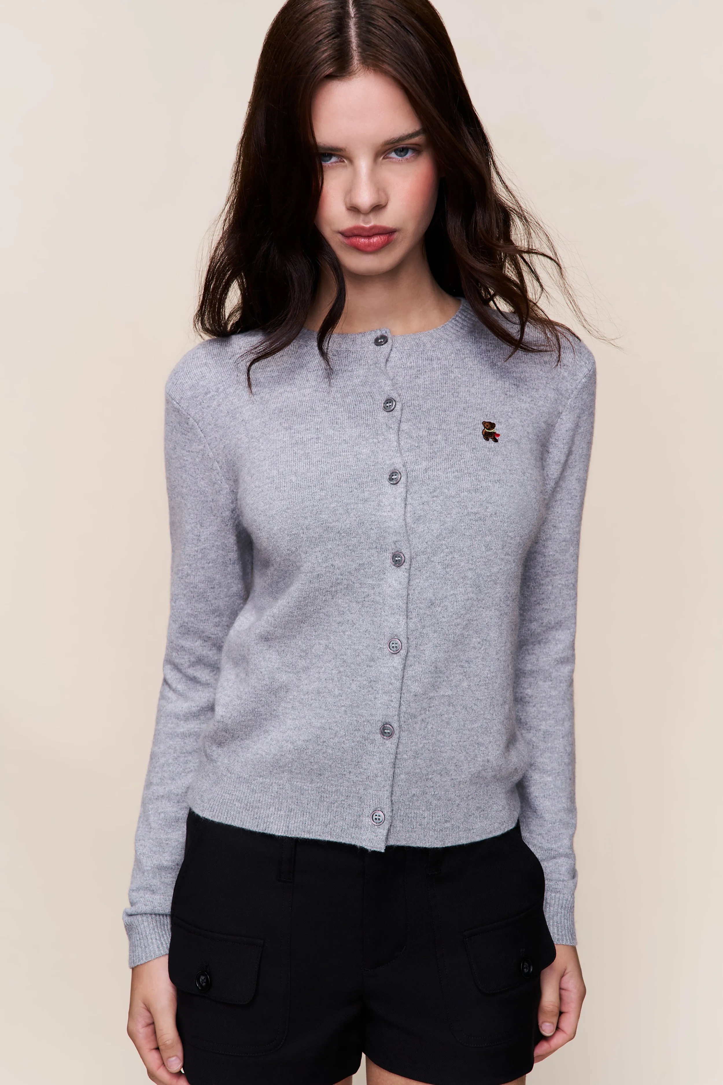 June Relaxed Wool Cardigan MoistureWicking Technology Quick Dry Weaving