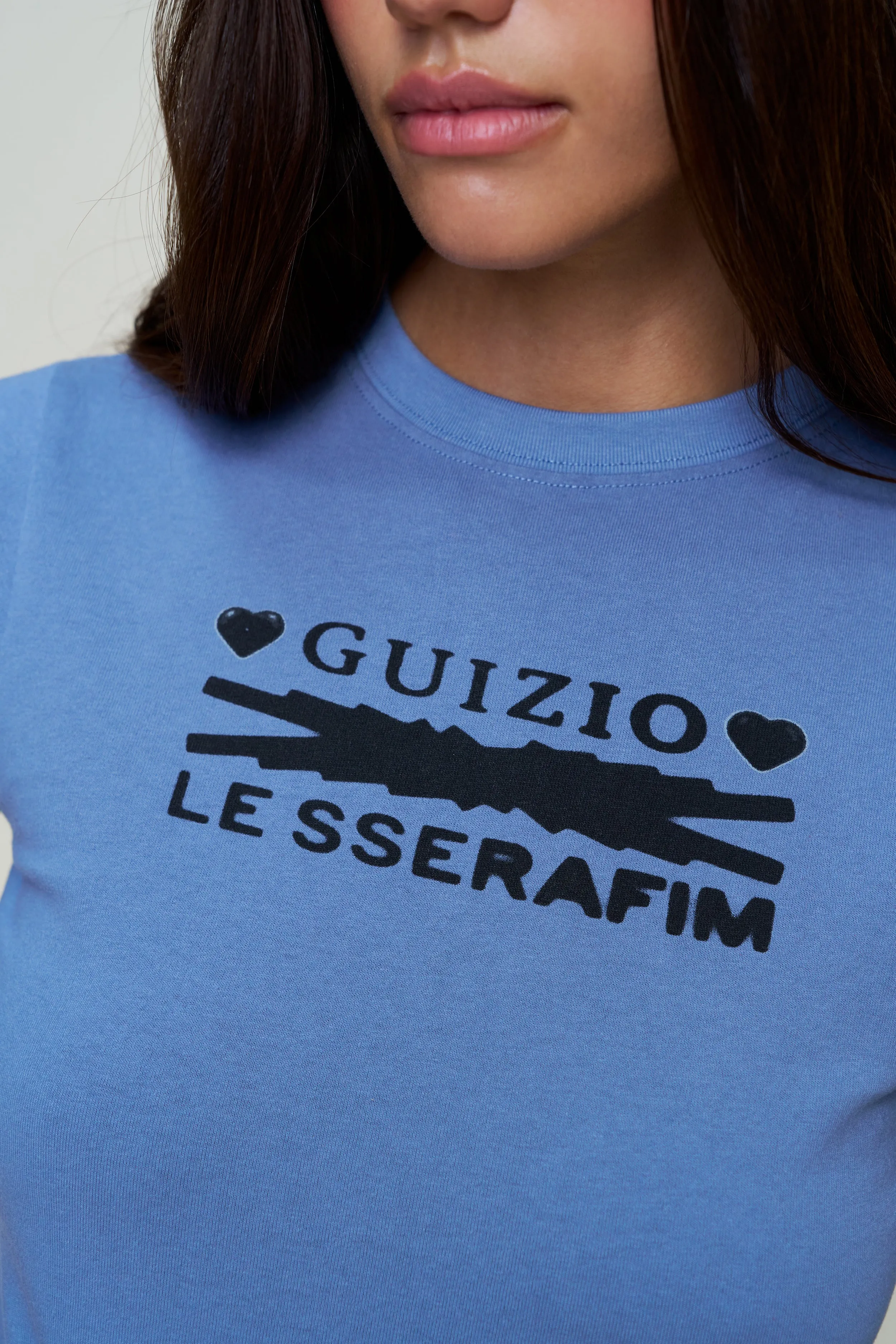 Hearts Tee Tagless Neckline Design Sport Top