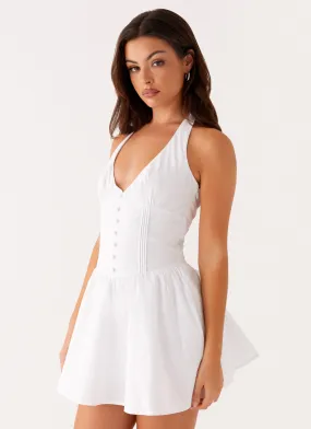 Anya Halterneck Mini Dress - Ivory Comfortable Feel