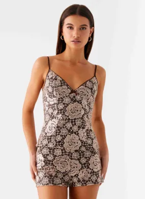 Antistatic Relaxed Tank Apolina Sequin Cami Top - Chocolate