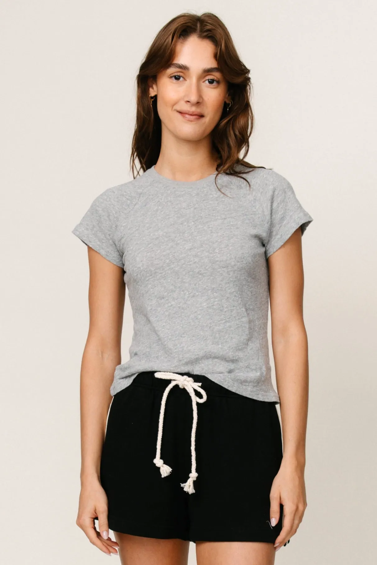 ZipperedPockets Adaptive Waistband April Recycled Raglan Baby Tee