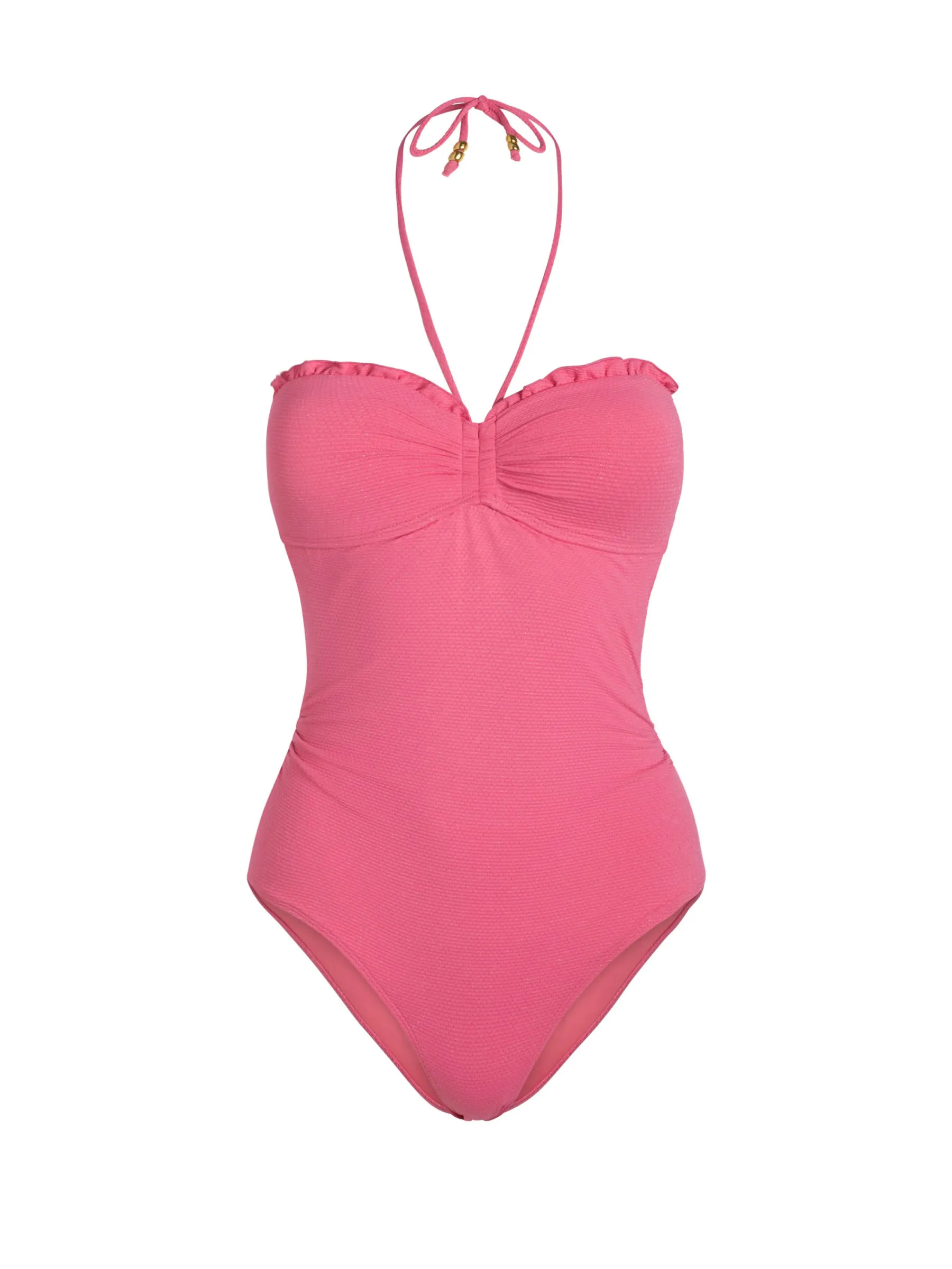 Talia One Piece In Hibiscus Metallic Athletic Swim Chlorine Safe