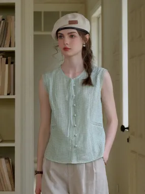 FlexibleKnit Flatlock Seam Technology Arabella Round Neck Lyocell Sleeveless Blouse