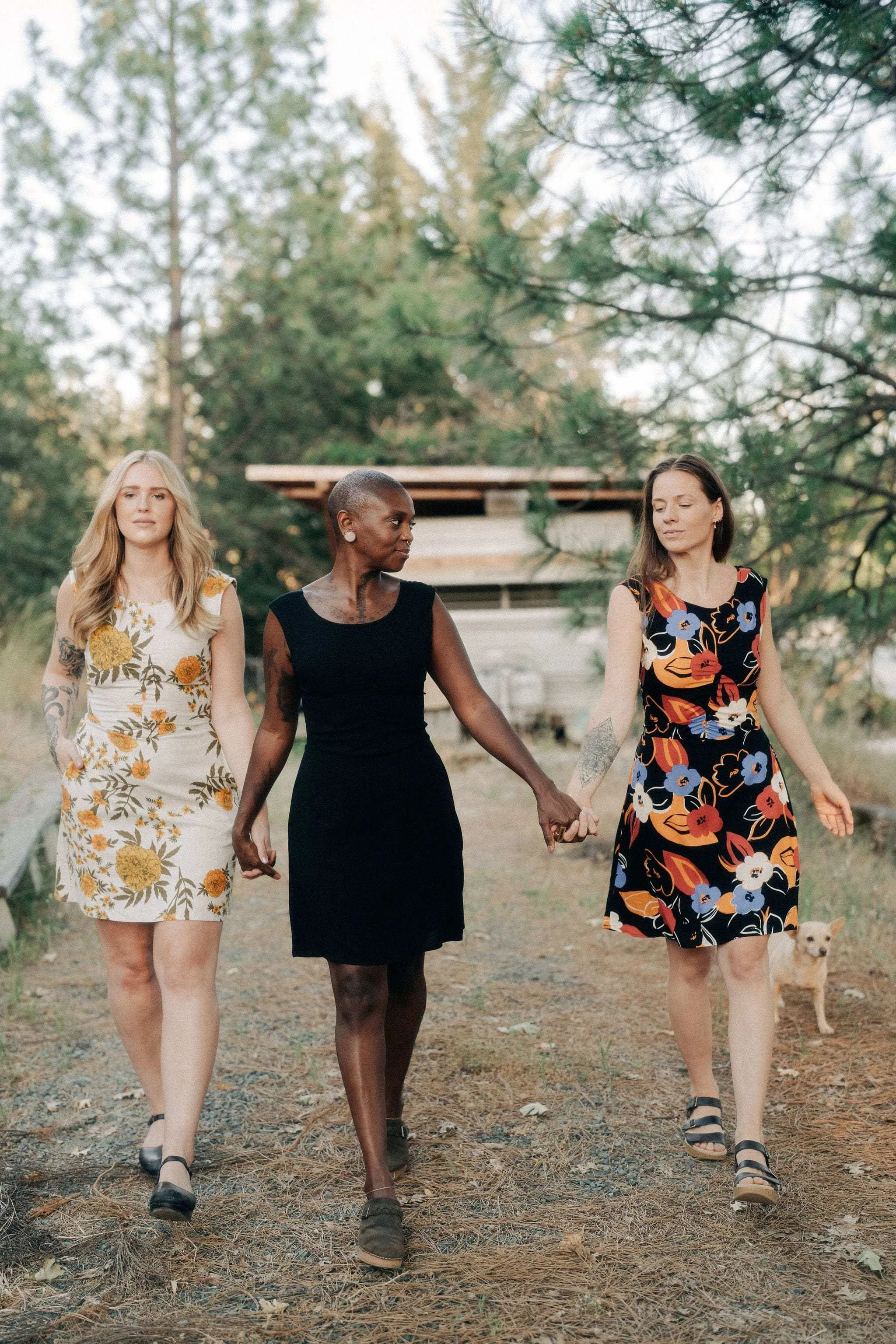 Archie Dress in Black Rayon Bow-Detail Soft Colorway