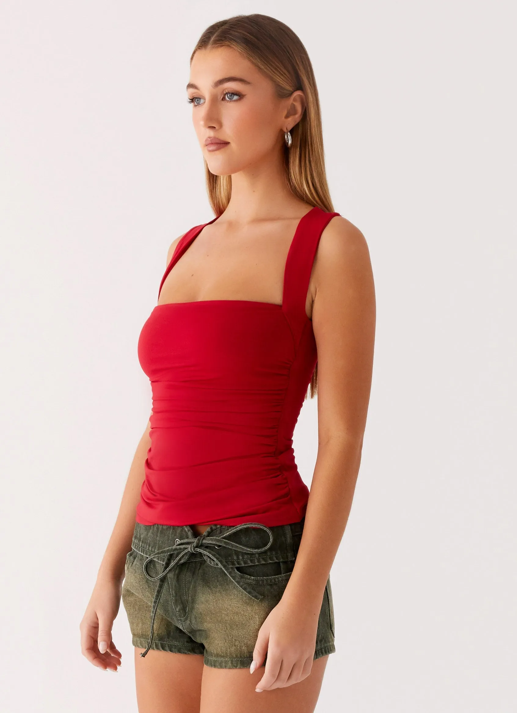 Basic Wardrobe Aria Top - Merlot Red