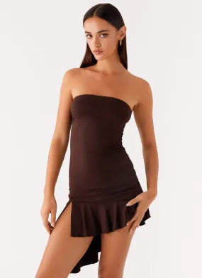 Summer Friendly Mid Season Arianne Mini Dress - Chocolate