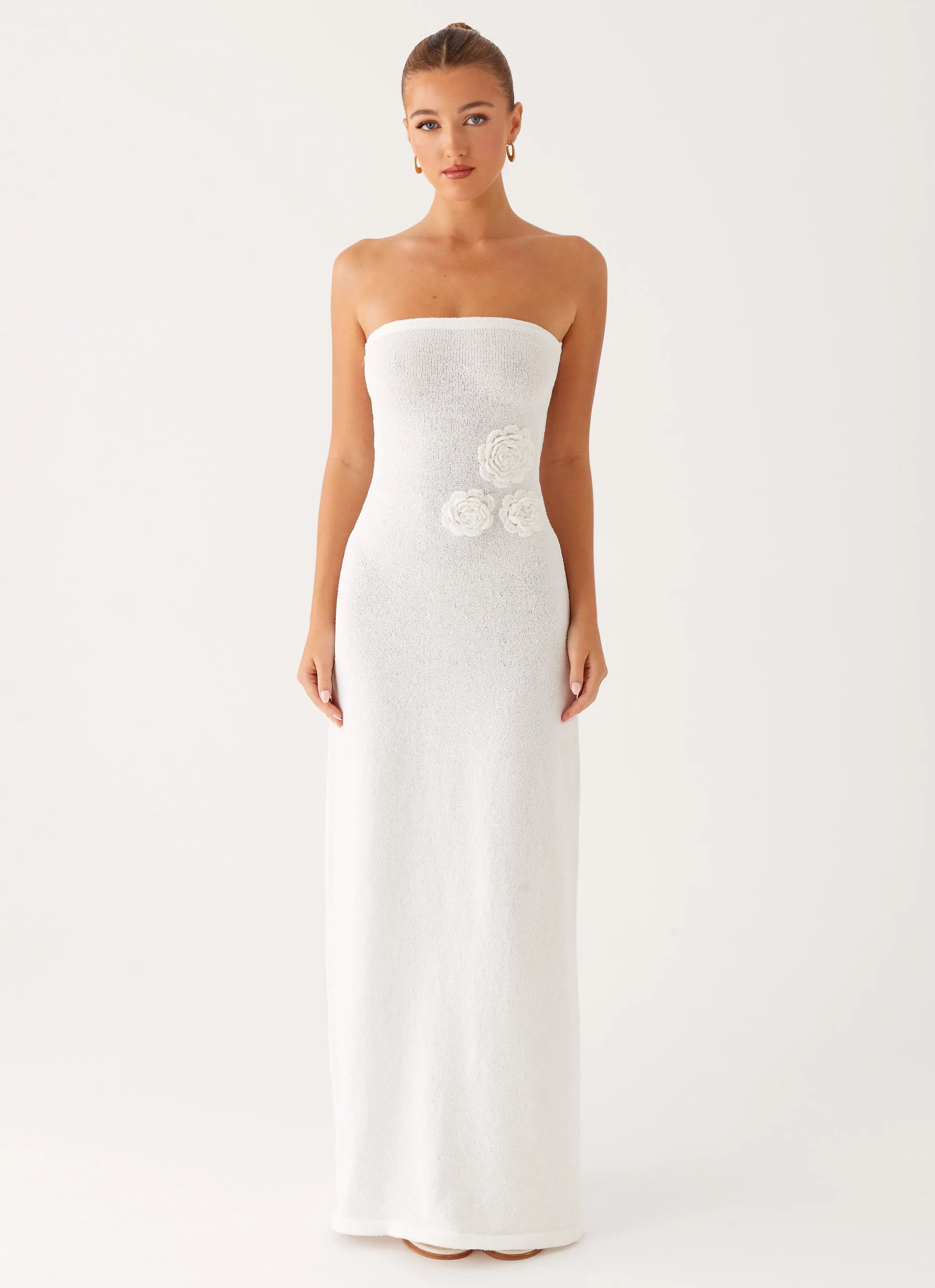 Arli Strapless Maxi Dress - Ivory Soft Layers Summer Ready