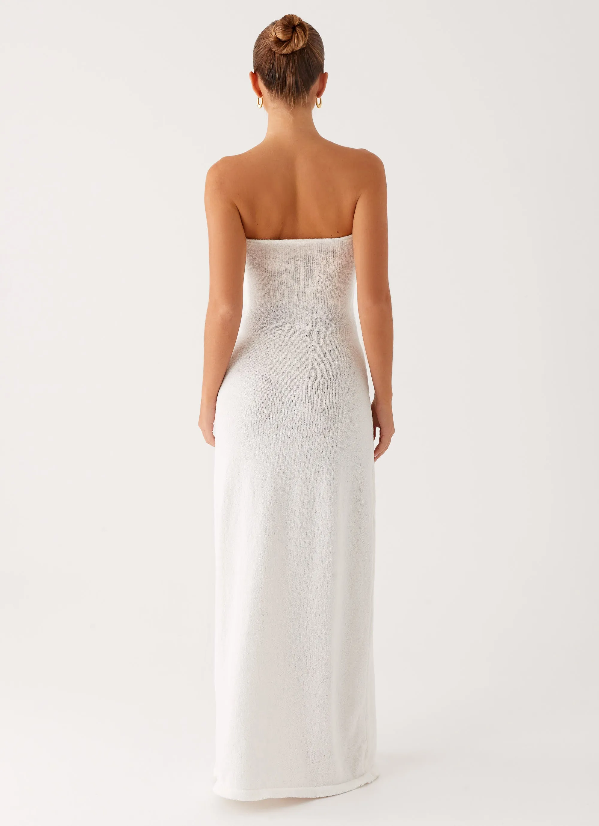 Radiant Mood Sleeve Light Arli Strapless Maxi Dress - Ivory