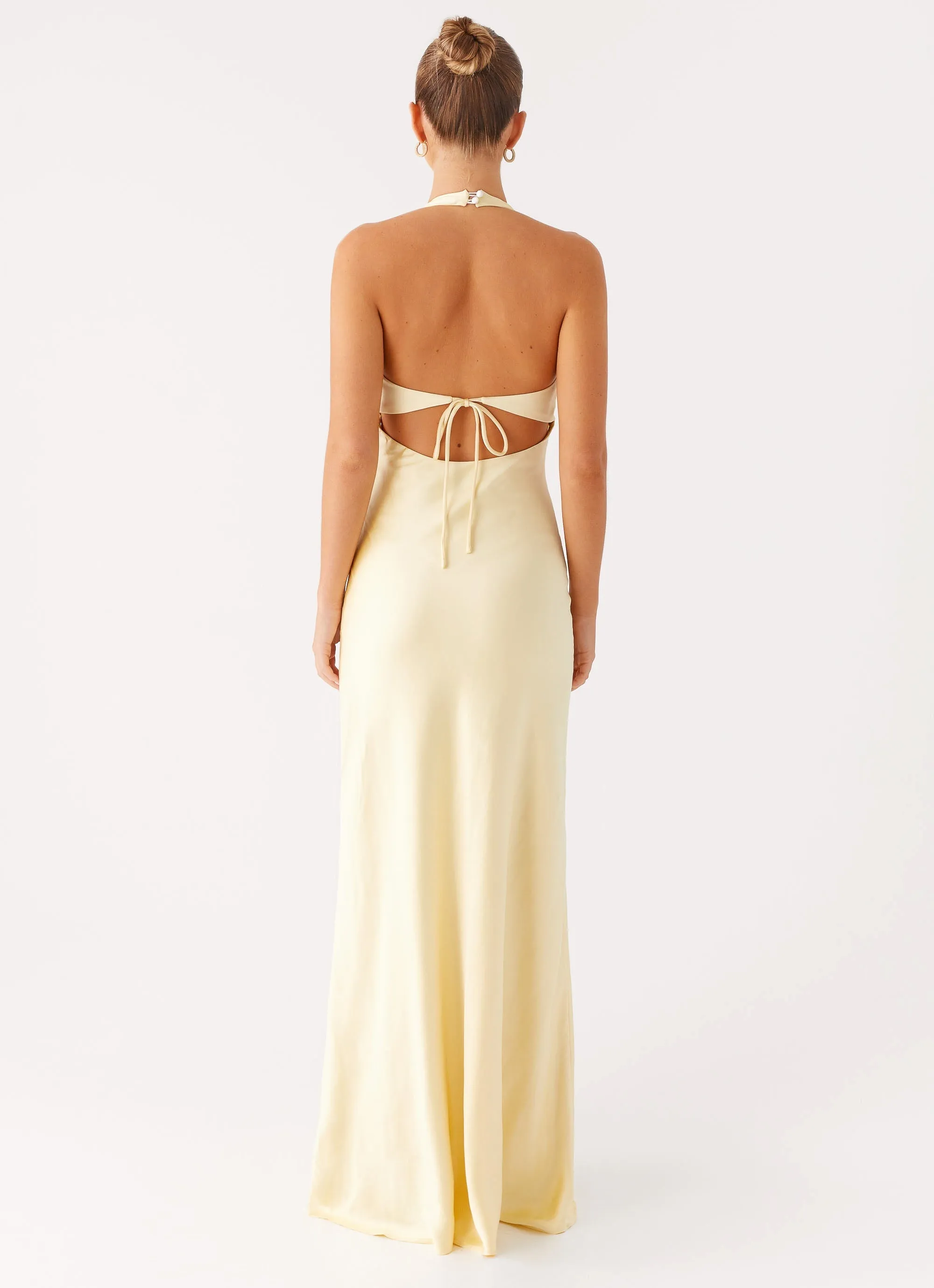 Ambre Mesh Panel Maxi Dress - Yellow Sporty-Look