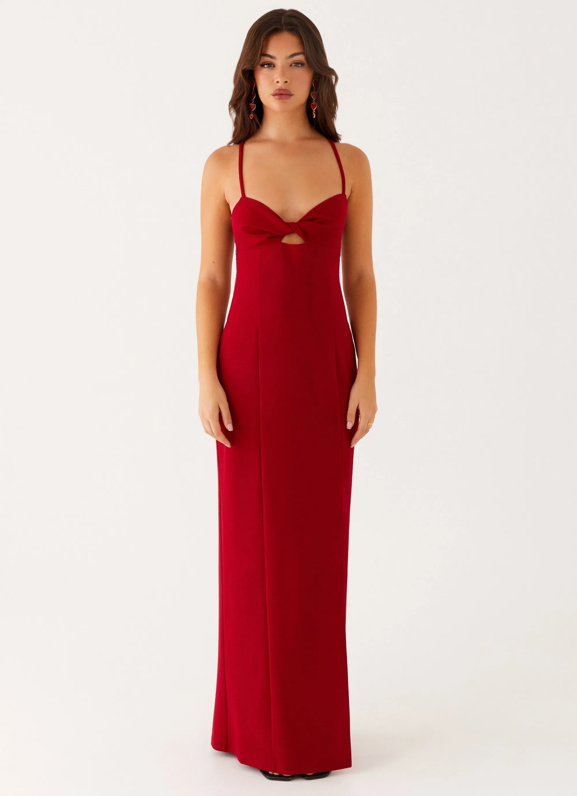 Heartbreaker Maxi Dress - Deep Red Sharp Style