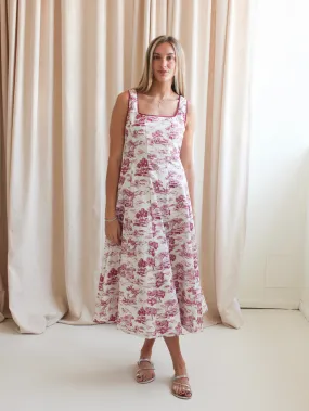 Vienna Toile Midi Dress Texture Softness
