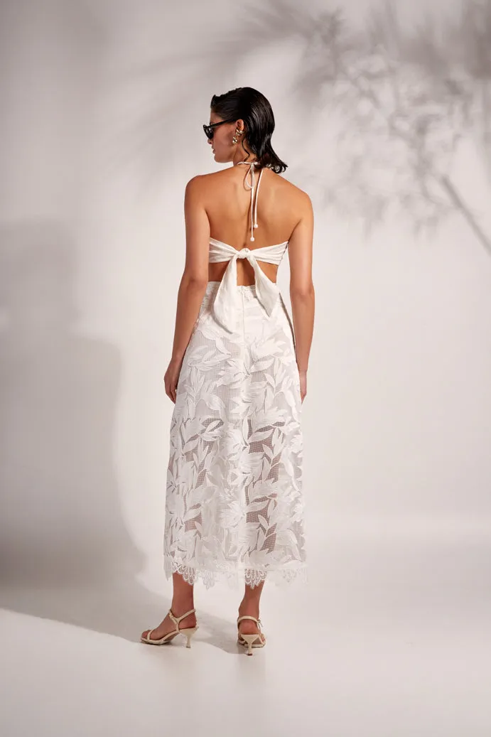 Printed design ARYA MAXI SKIRT WHITE