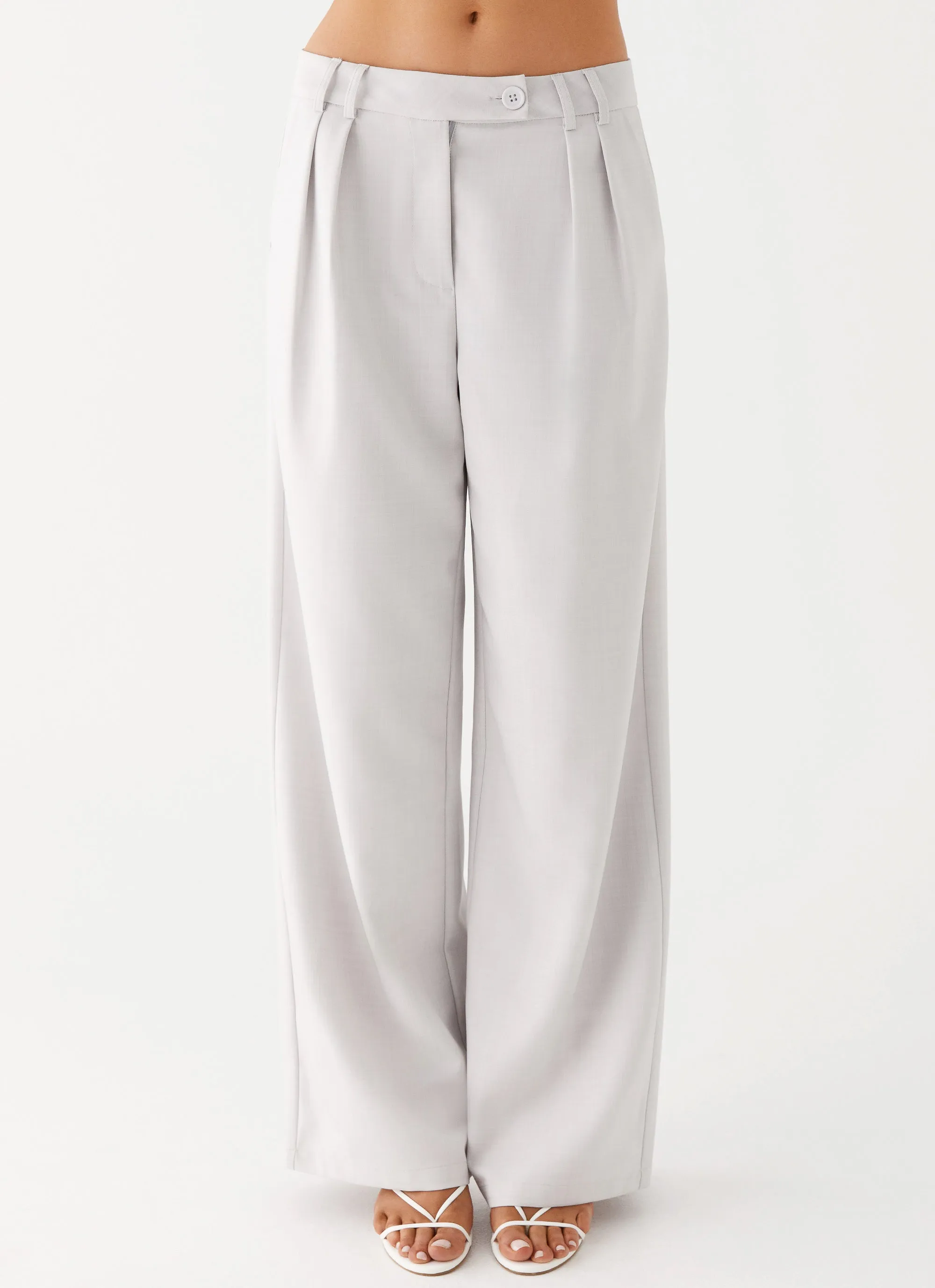 Asha Low Rise Pants - Ivory Fast Move