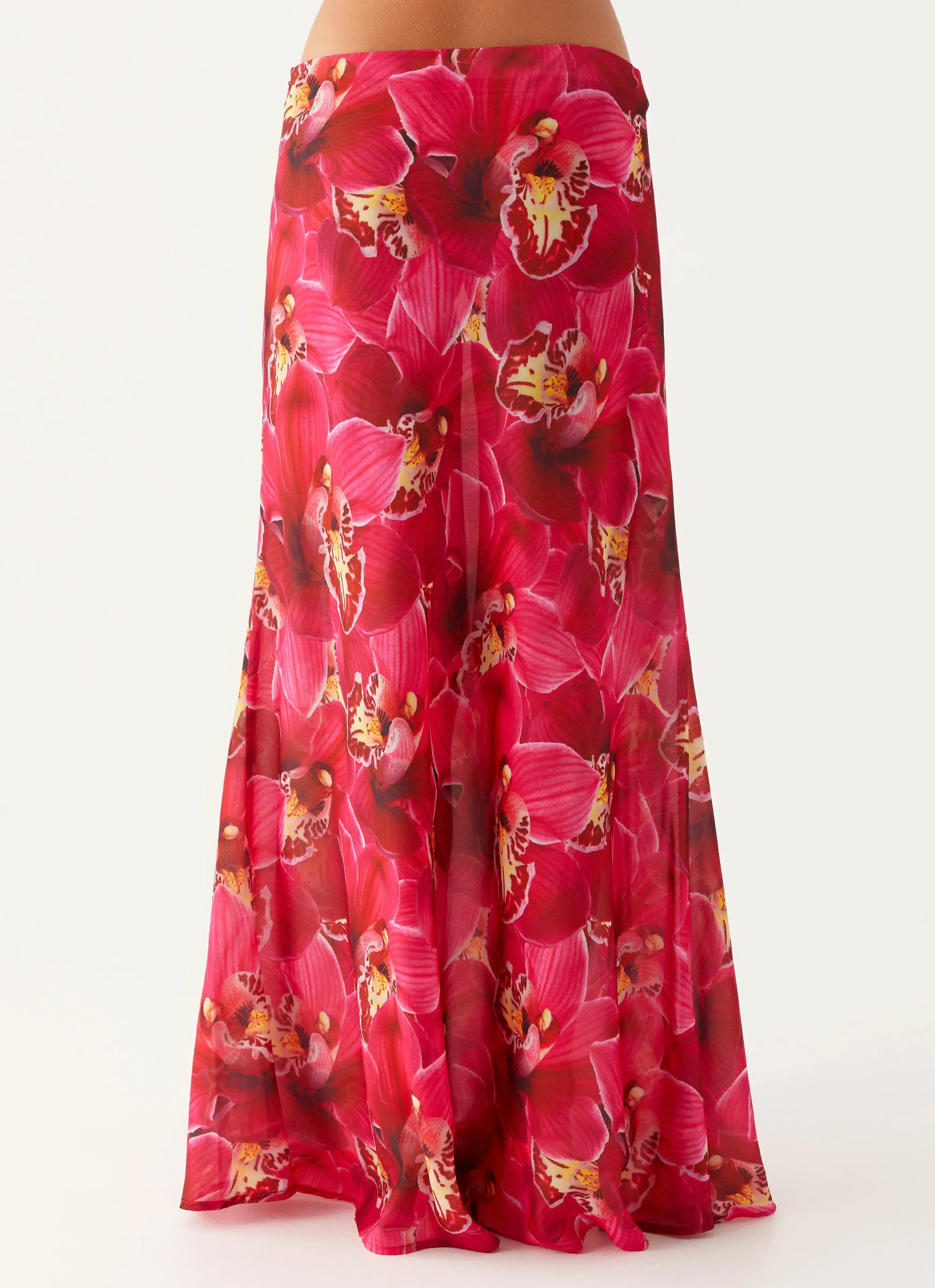 Ashley Maxi Skirt - Orchid Pink Eco conscious Low Maintenance Fabric