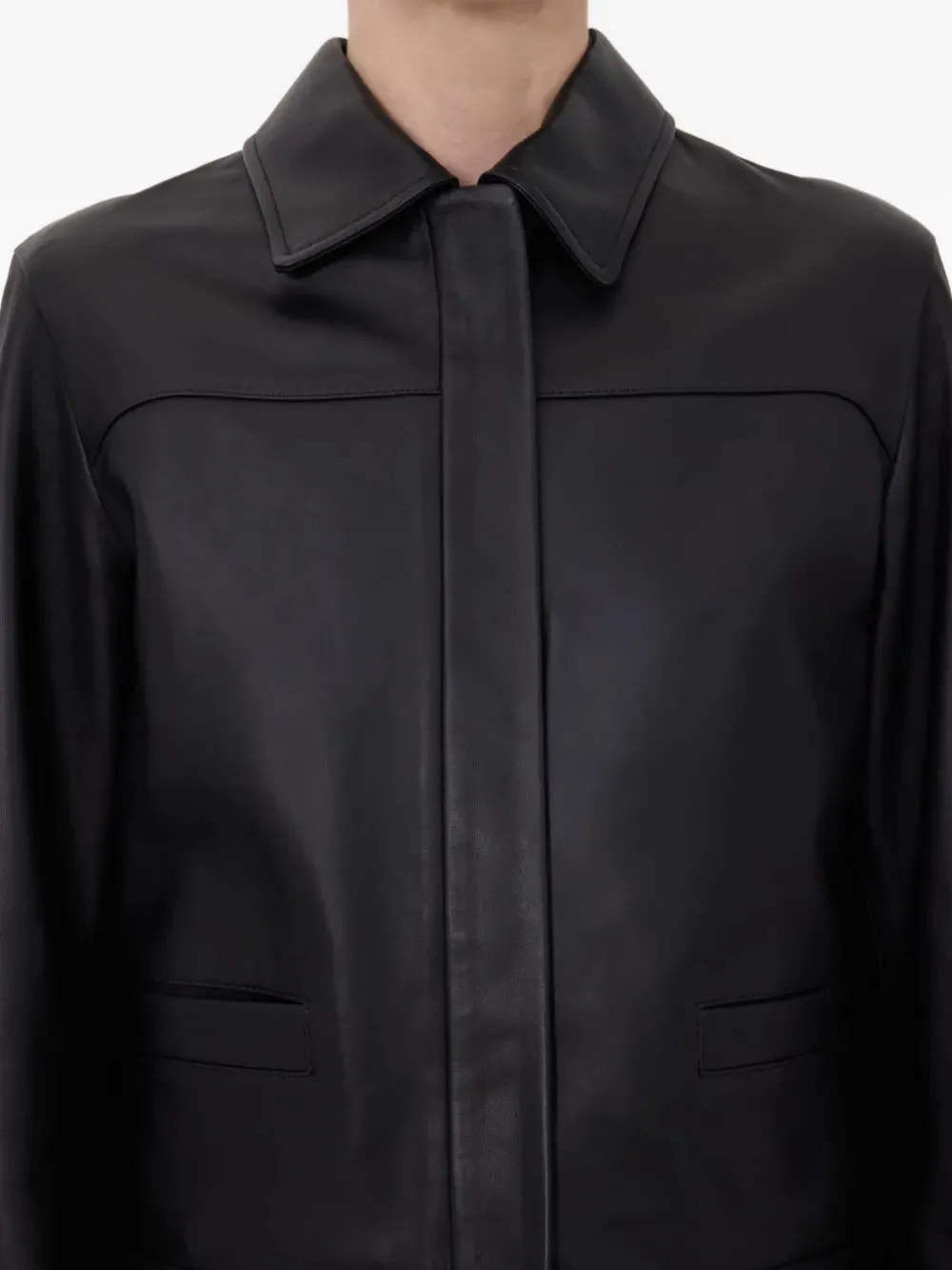 Blueprint Ascot Leather Jacket in Black