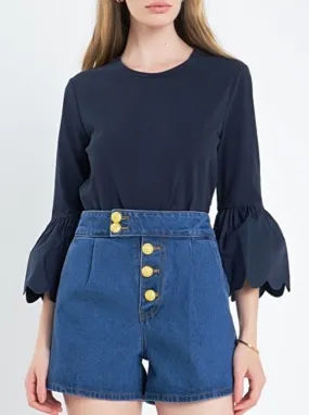 Sporty Tee TaglessNecklineComfort Aubrey Top