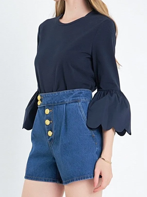 Aubrey Top High Neckline