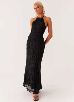 Fluid movement Vintage-Inspired Aullie Maxi Dress - Black