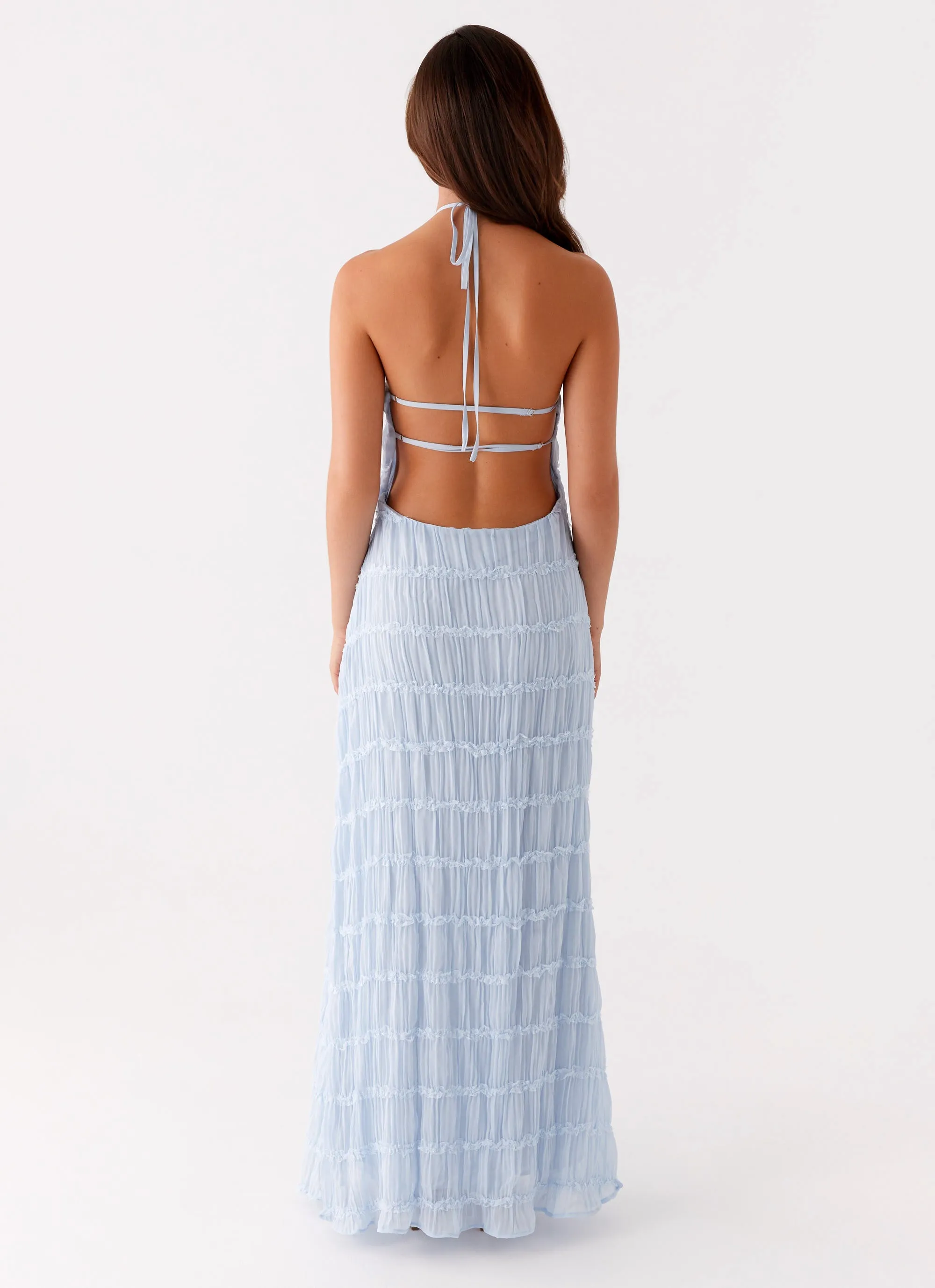 Aullie Maxi Dress - Blue Basic Cool