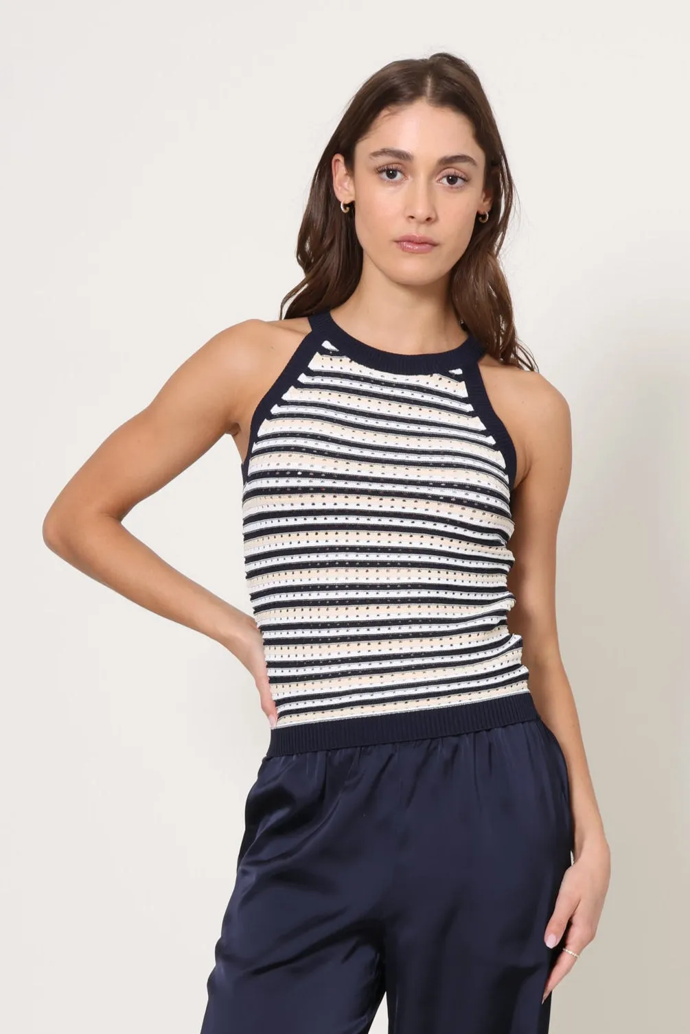 Ava Crochet Sweater Tank Roll Up Sleeve System HypoallergenicConstruction