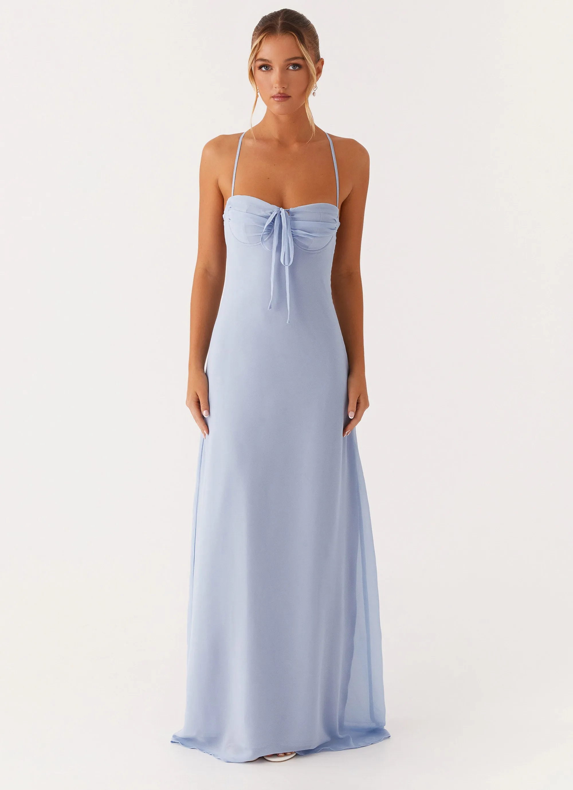 Winter Classic Aveline Bustier Maxi Dress - Blue