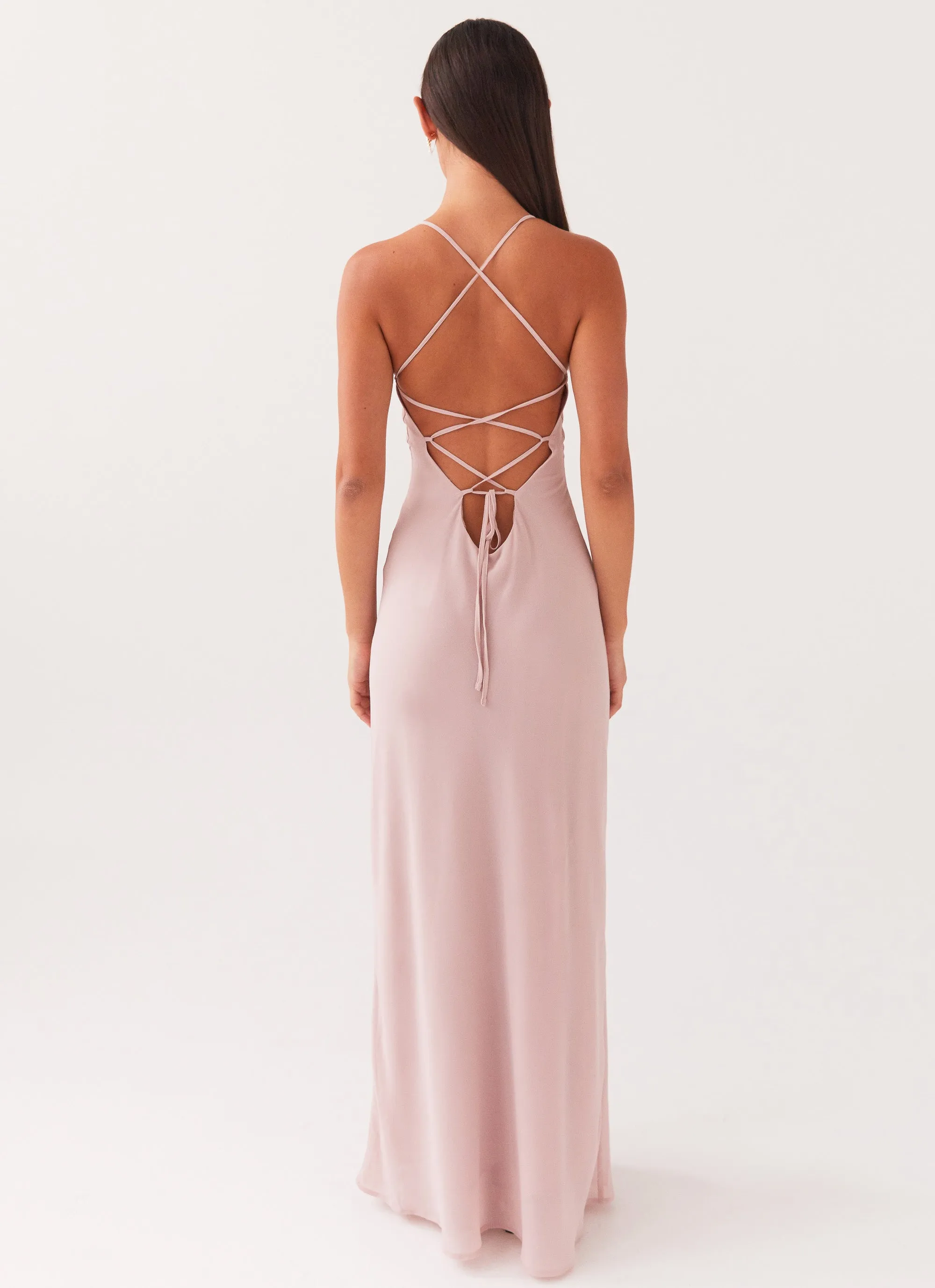 Kimono-Sleeve Aveline Maxi Dress - Mauve