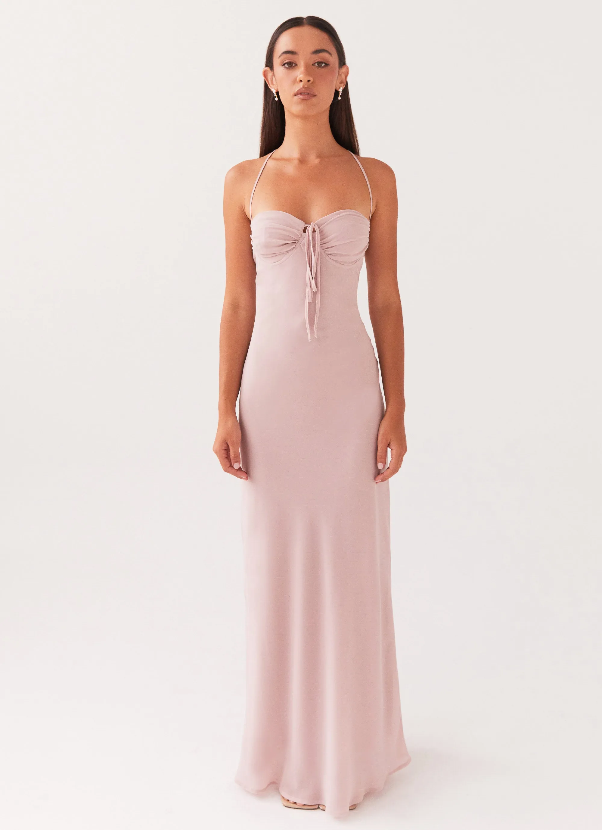 Aveline Maxi Dress - Mauve Sculpted Form