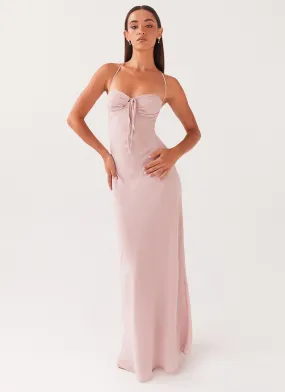 Quick Drying Calm Aesthetic Aveline Maxi Dress - Mauve