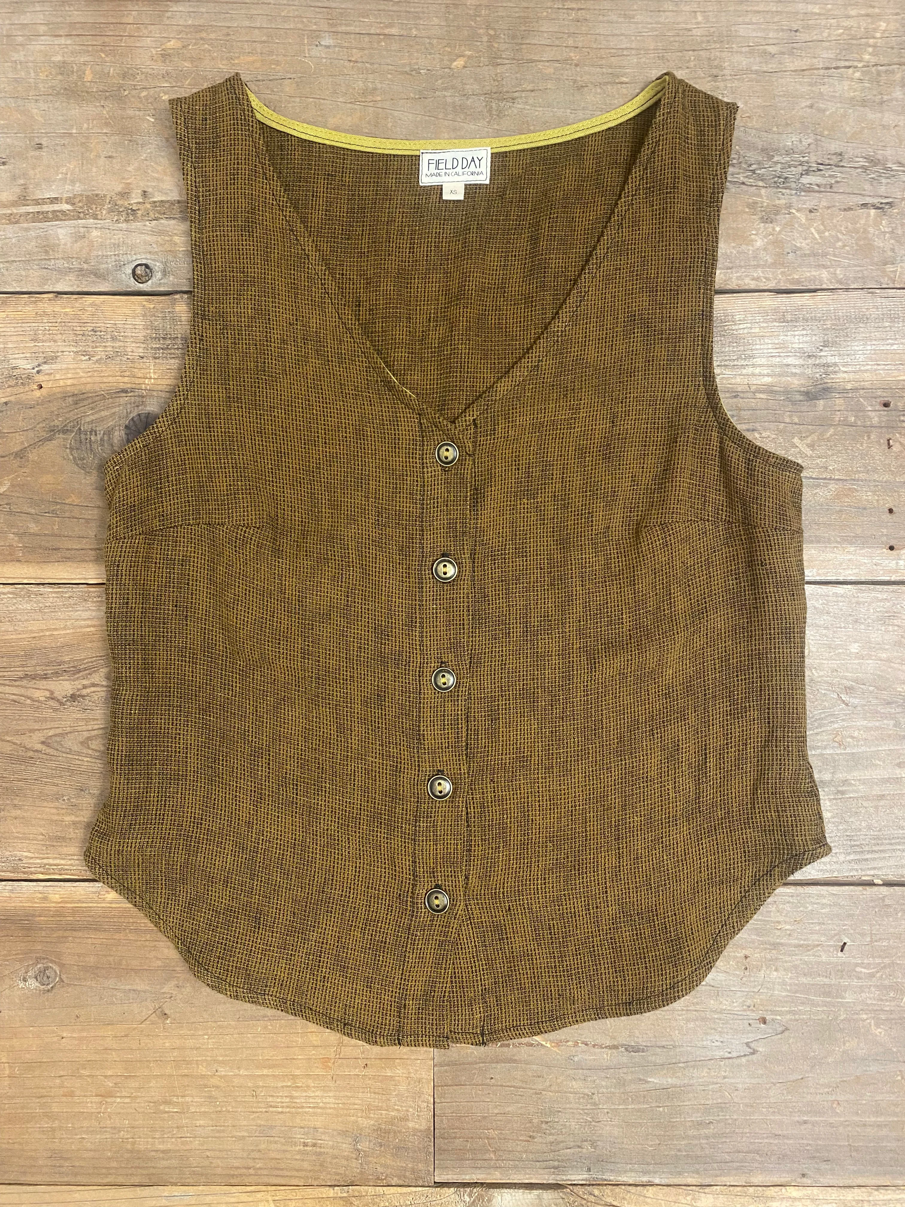 FrictionFreeNeckline MoistureControl Aviva Top in Golden Checker