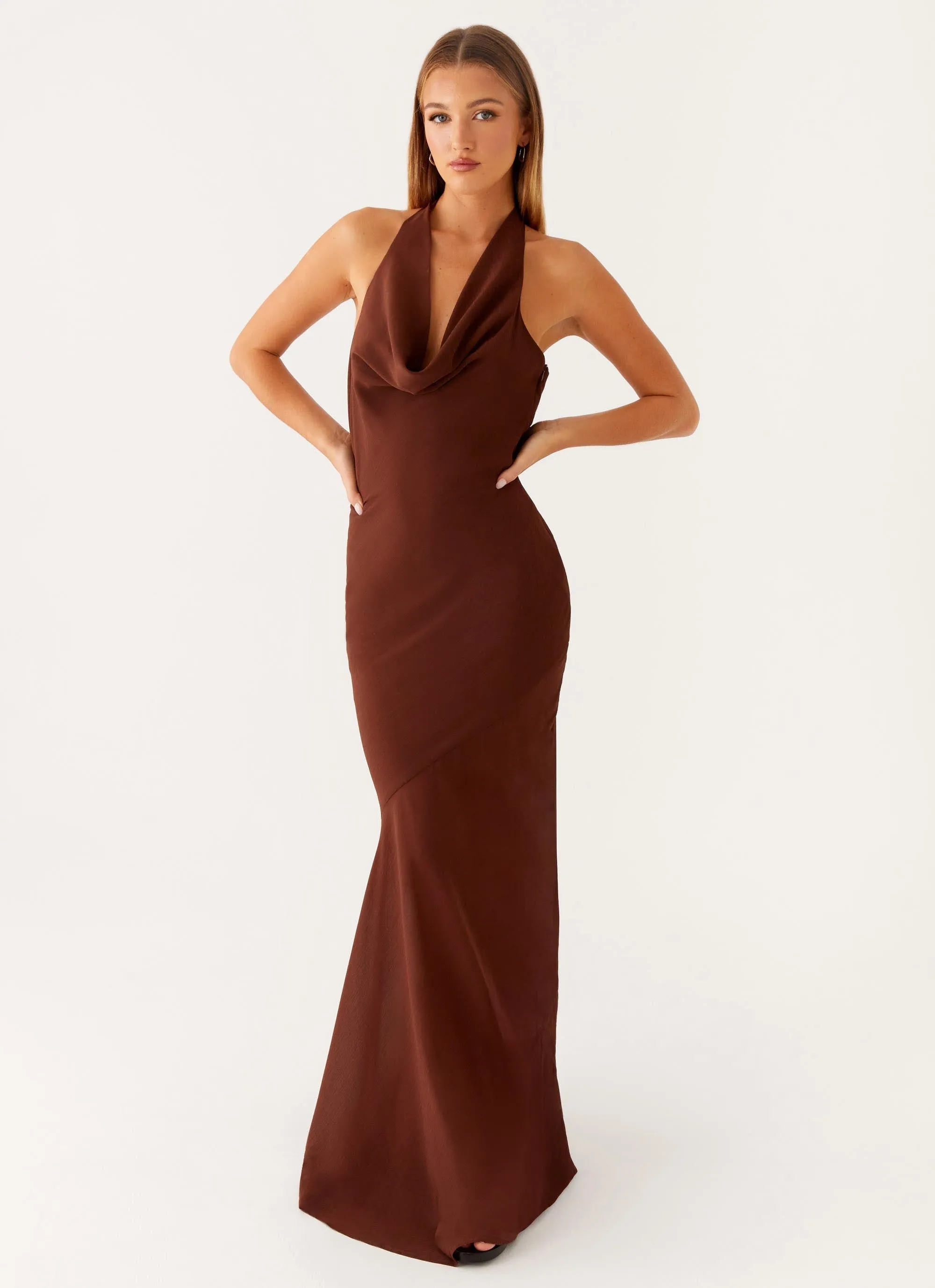 single wear Sullivan Maxi Dress - Chocolate