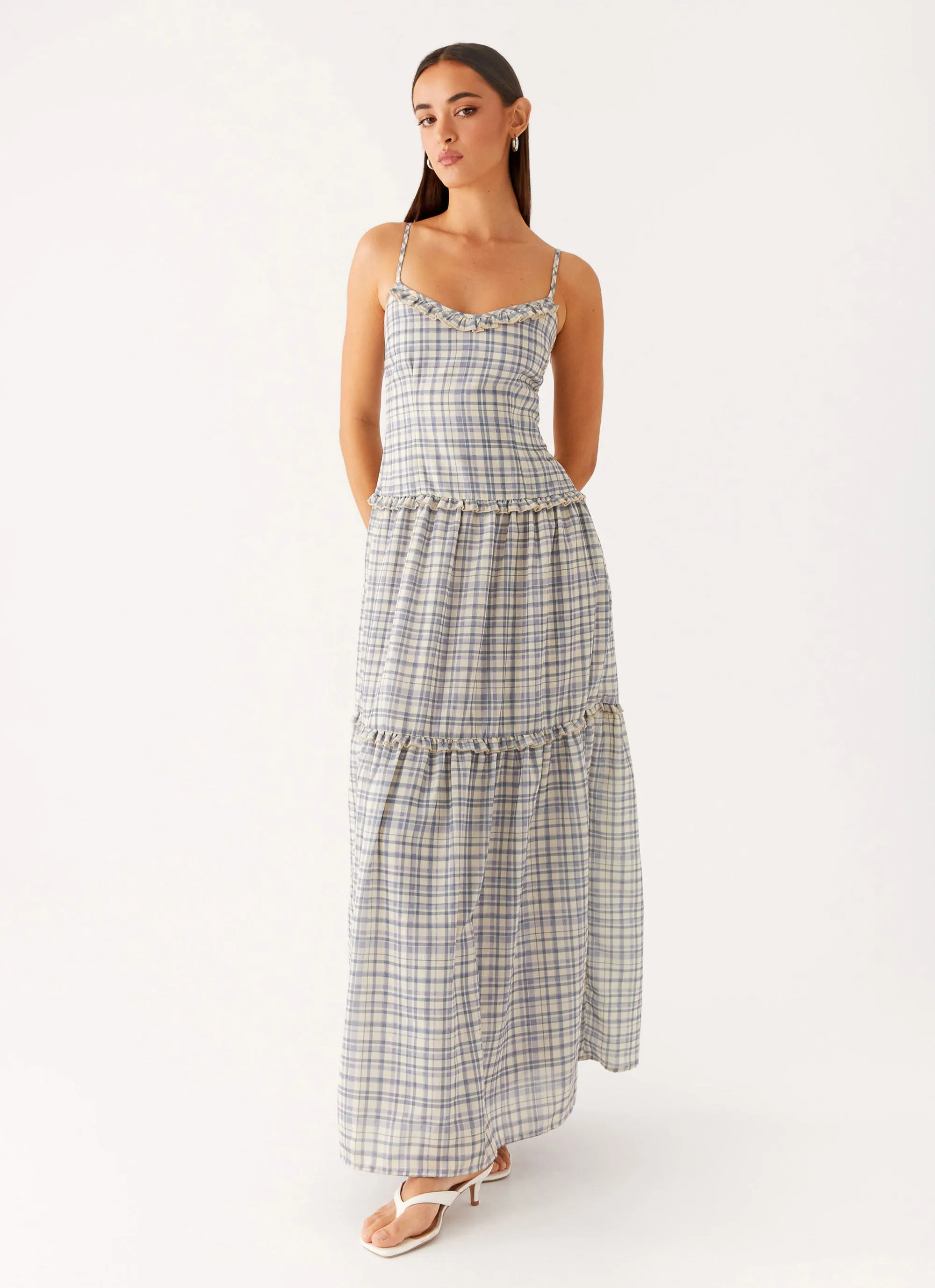 Hermie Midi Dress - Check Autumn Look