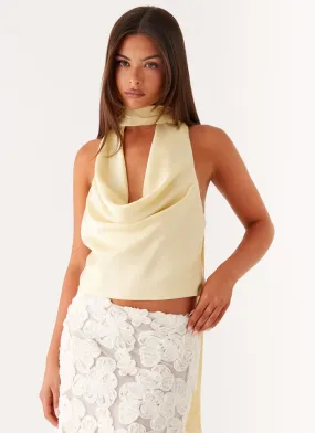 Catching Feelings Top - Yellow NonRestrictive Armholes