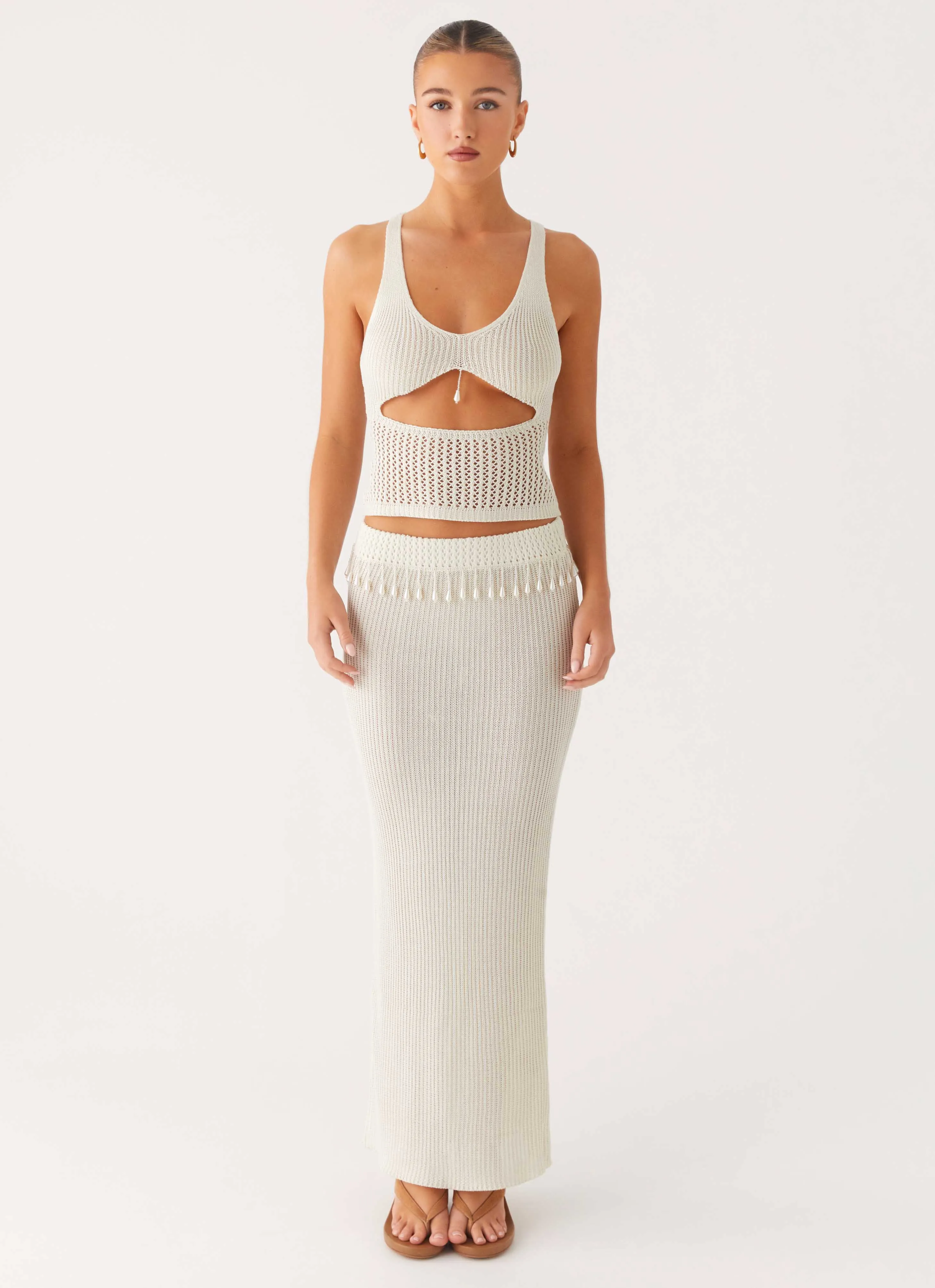 BambooBlend NonChafe Tag Placement Basilia Knit Top - Off White