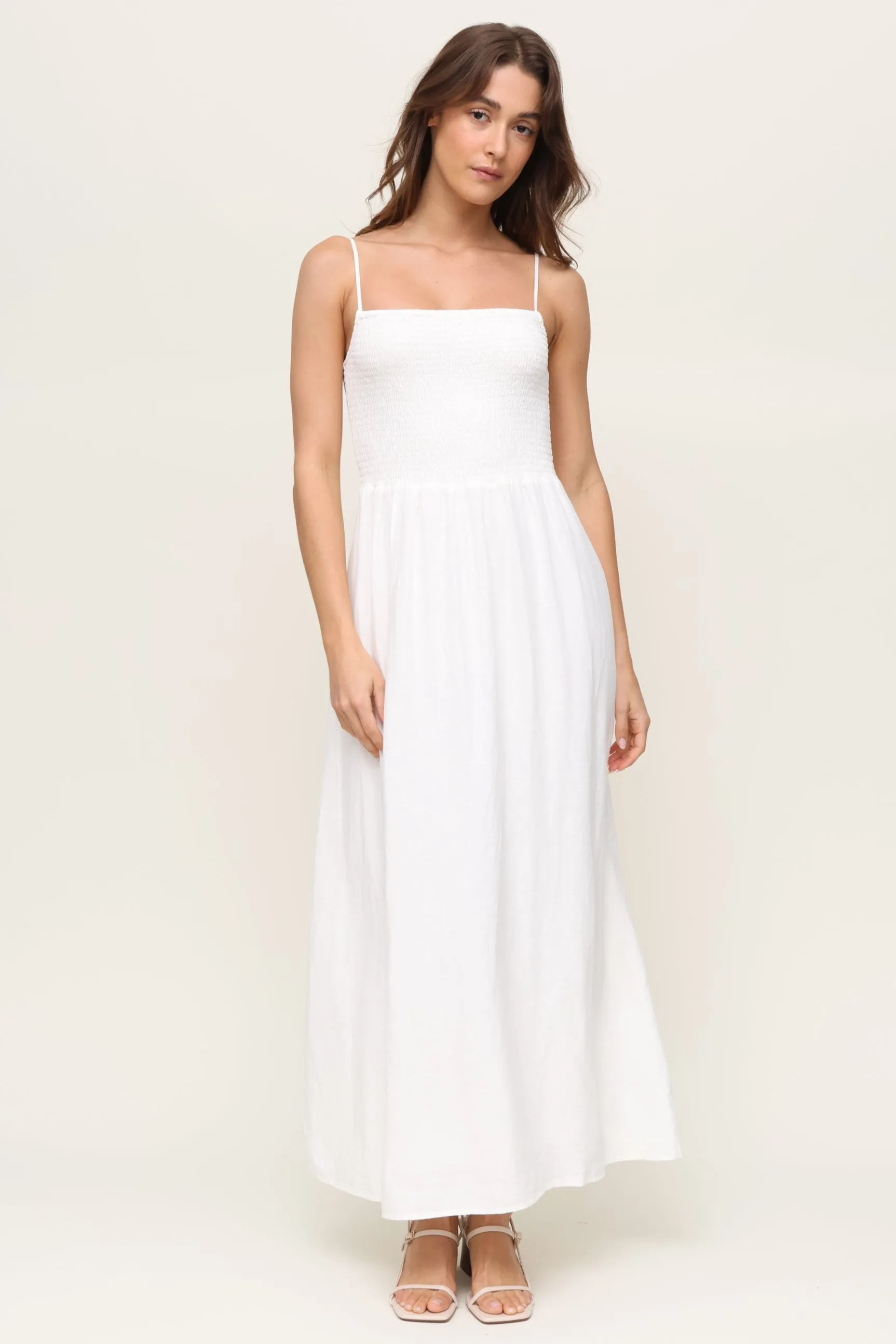 Bayside Linen Maxi Dress Villa Mood Functional-Design