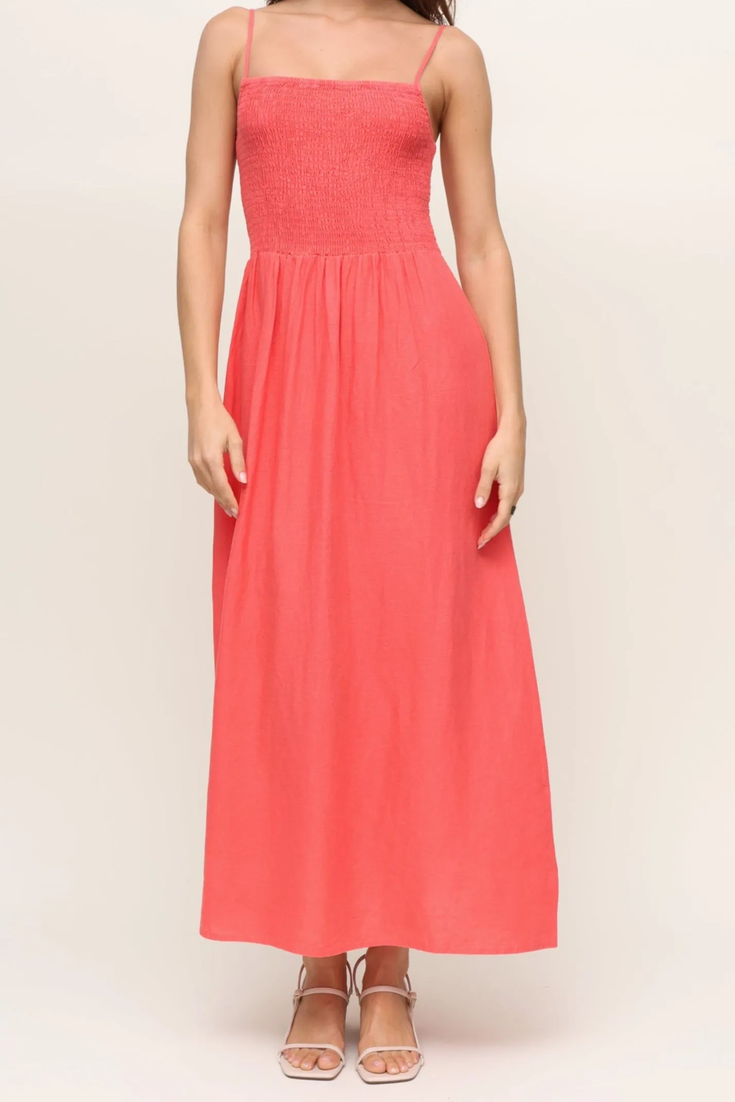 Bayside Linen Maxi Dress Dreamy Presence Soft Fit Wear