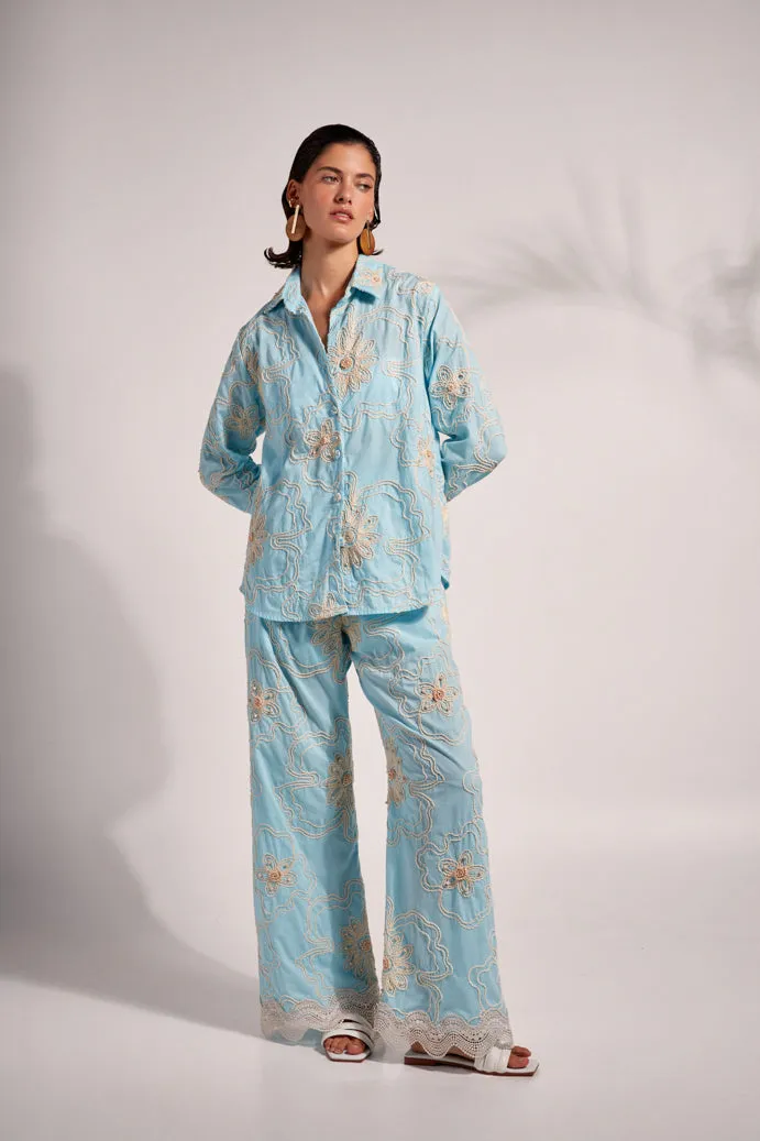 BEA PANTS BABY BLUE Comfortable Movement Sporty Comfort