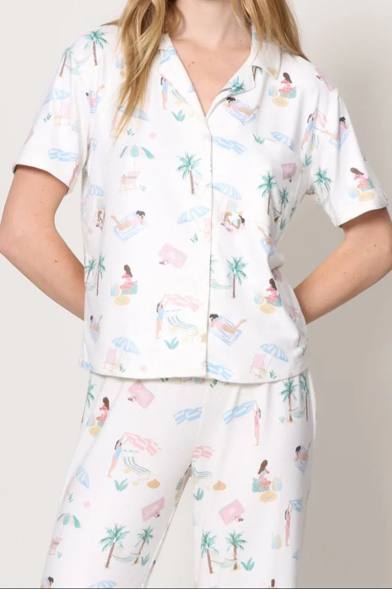 Fashionable Style FadeResistant Dye Beach Days PJ Top