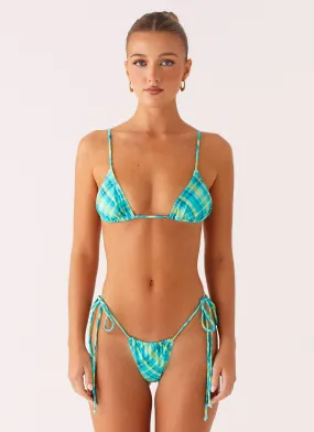 Lissy Bikini Bottoms - Green Check Ocean Adventure Resort Spa