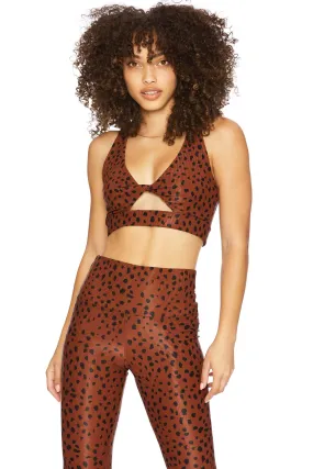 Beach Riot Twist Top - Brown Spot Oversized Silhouette
